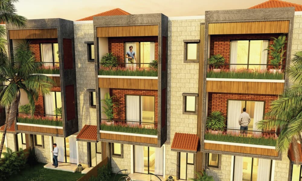 Navavedam SunCrest – 4 BHK + Study Row Villas, Old Madras Road, Bengaluru elevation image