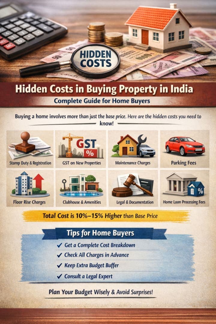 Hidden Costs in Buying Property in India – Complete Guide for Home Buyers