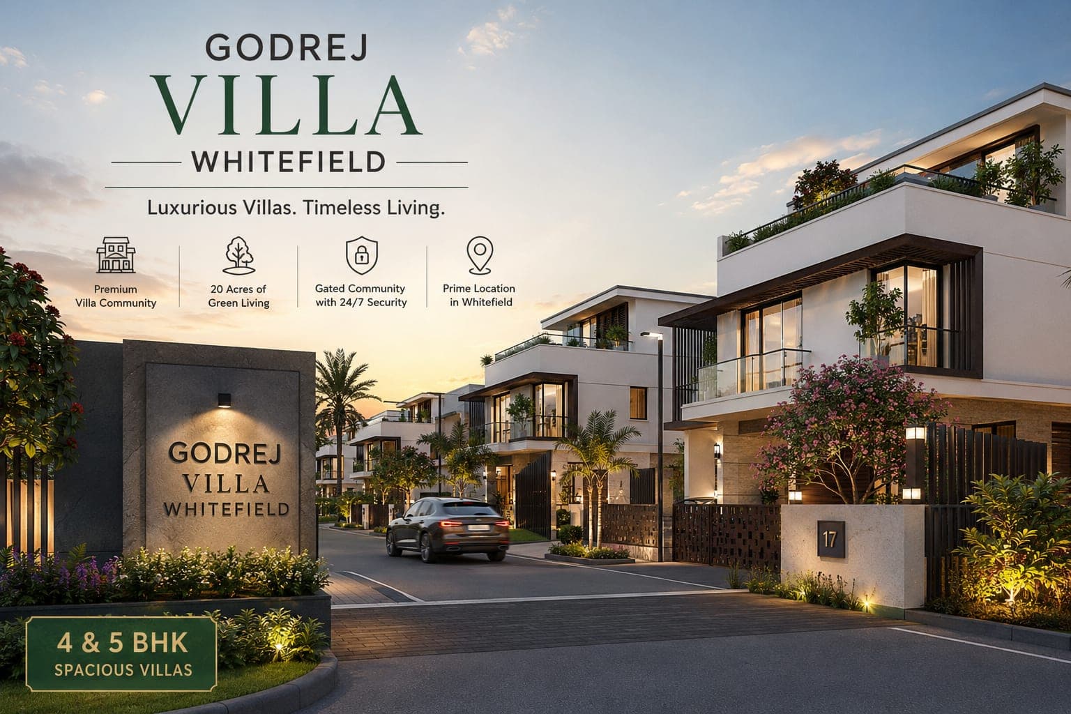 Godrej Villa Whitefield | Premium 4 & 5 BHK Homes in East Bangalore