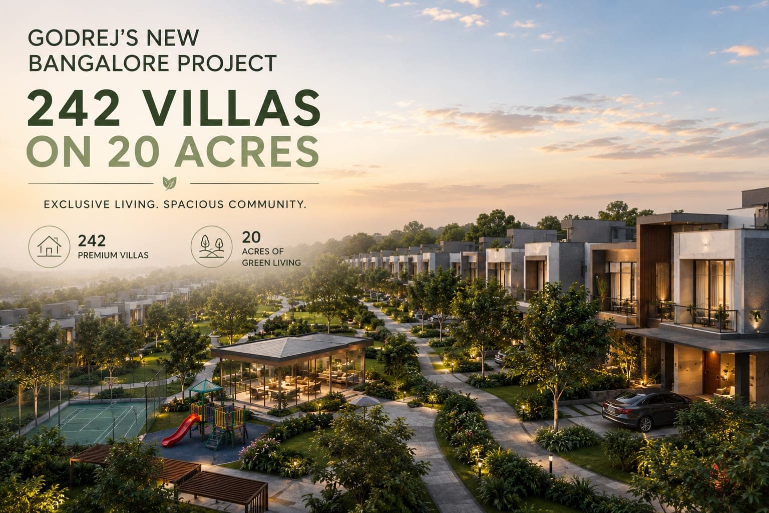 Godrej's New Bangalore Project: 242 Villas on 20 Acres