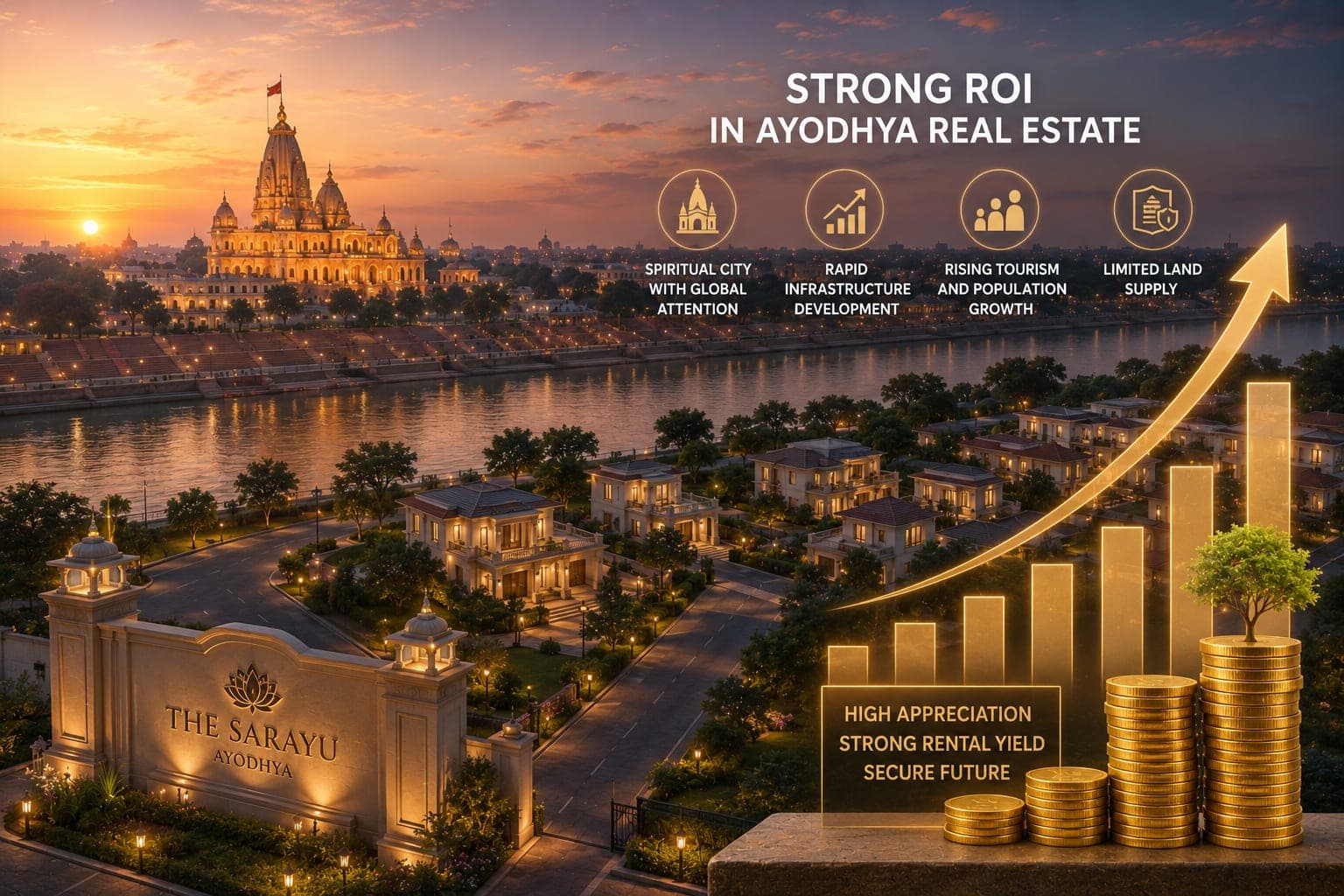 Investment ROI at The Sarayu Ayodhya: Why Ayodhya Real Estate Appreciates Fast