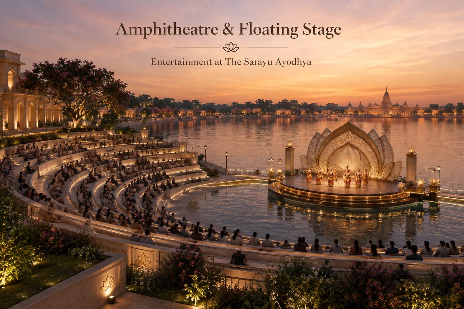 Amphitheatre & Floating Stage: Entertainment at The Sarayu Ayodhya