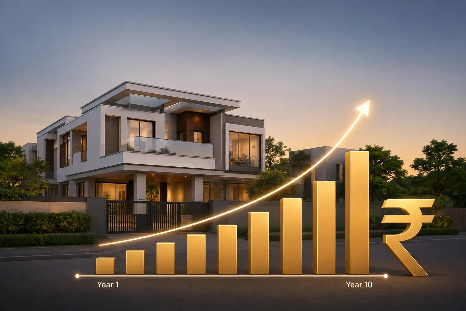 Godrej Whitefield Villas: Ten-Year Capital Appreciation Scenarios