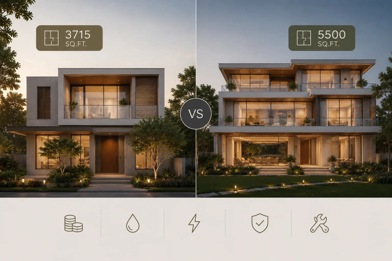 Godrej Whitefield Villas: Comparing 3715 vs 5500 Sq.Ft. Ownership Costs