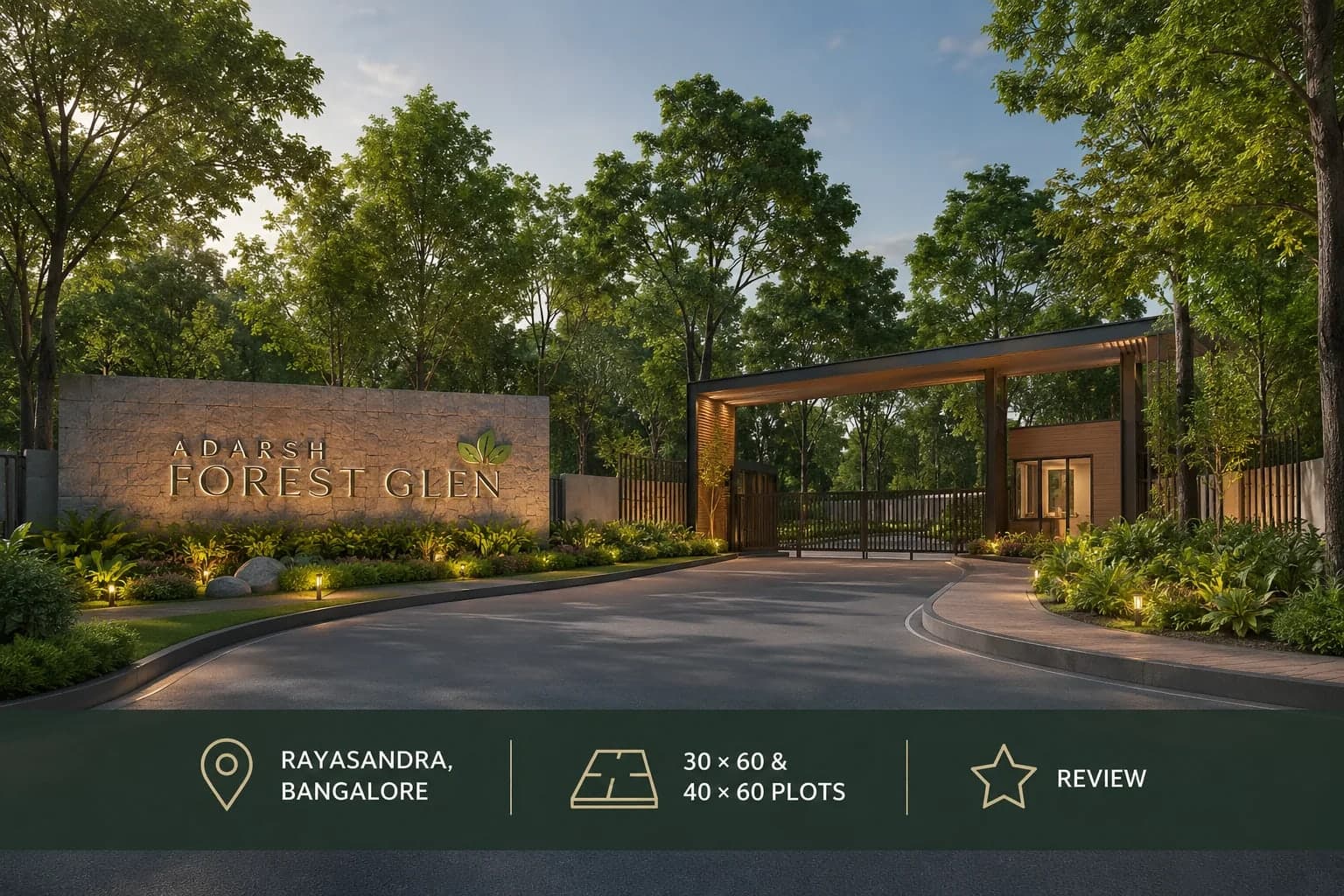 Adarsh Forest Glen | Rayasandra, Bangalore | 30 × 60 & 40 × 60 Plots | Review