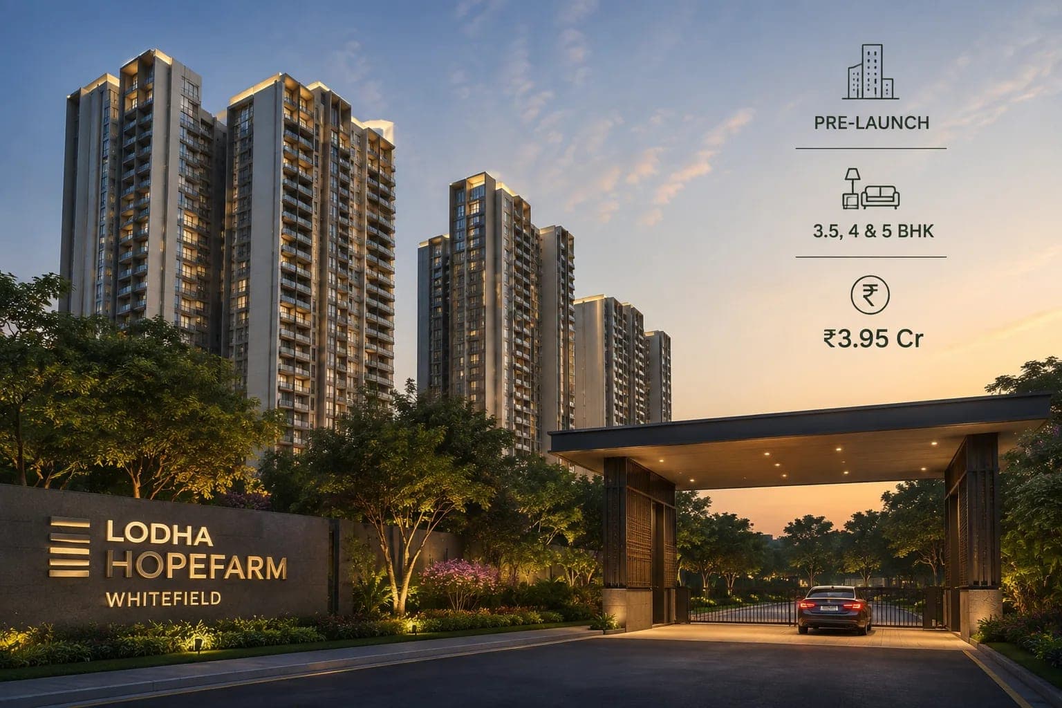 Lodha Hopefarm Whitefield | Pre-Launch | 3.5, 4 & 5 BHK | ₹3.95 Cr | Full Details