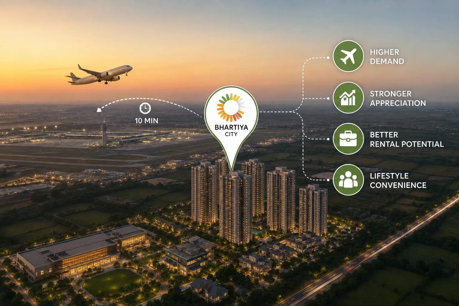 Why Airport Proximity Drives Property Demand — The Bhartiya City KIADB Case