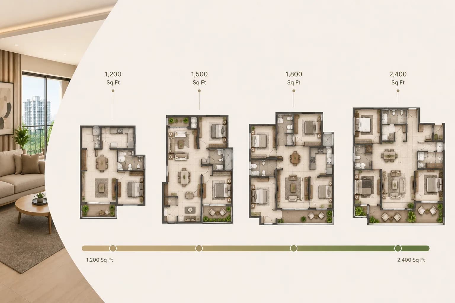 Bhartiya City KIADB Floor Plans: Understanding the 1,200 to 2,400 Sq Ft Range