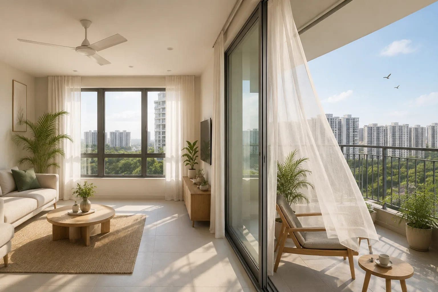 Natural Light and Ventilation in Bhartiya City KIADB Apartments