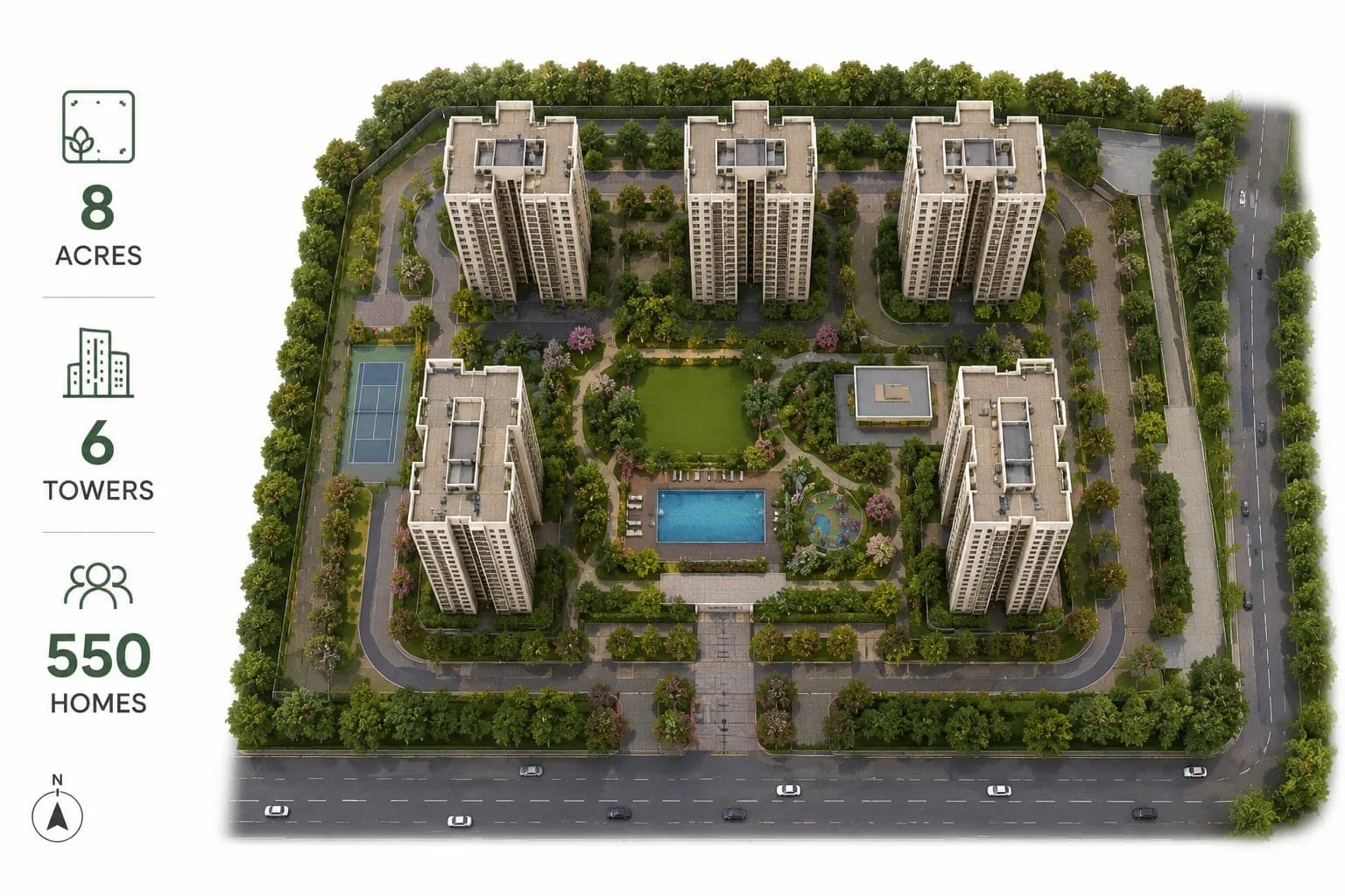 Lodha Whitefield Master Plan: 8 Acres, 6 Towers, 550 Homes