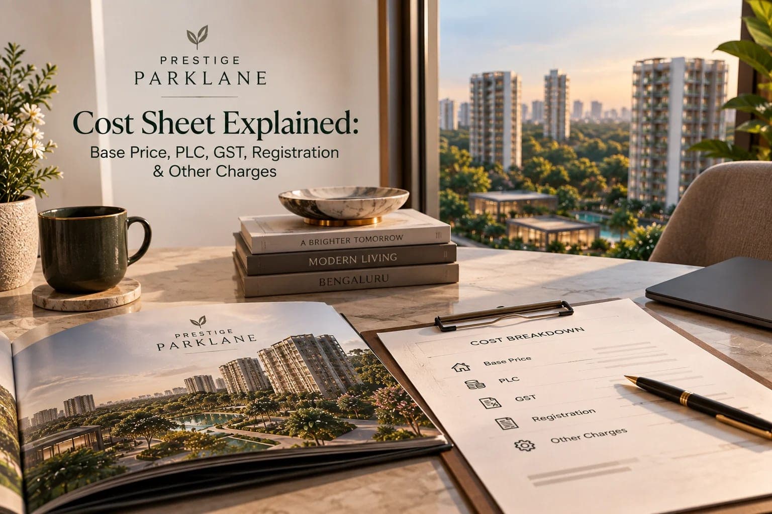 Prestige Parklane Cost Sheet Explained: Base Price, PLC, GST, Registration & Other Charges