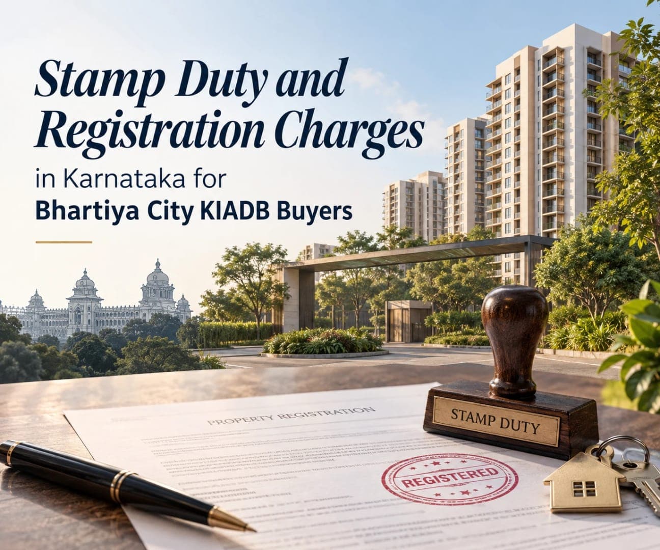 Stamp Duty and Registration Charges in Karnataka for Bhartiya City KIADB Buyers